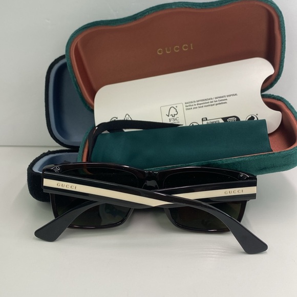💯- New Authentic Gucci GG0340S 003 56 GG0340 Men's Sunglasses - Picture 11 of 15